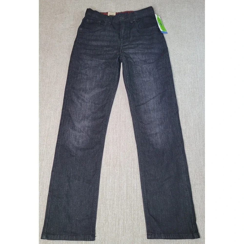 Levis 514 Straight Boys Jeans Size 16 Reg 28x30 Dark Wash Performance Stretch